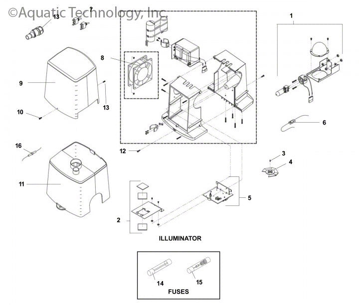 Fiberstars 6004 AS Series Illuminator Light Parts
