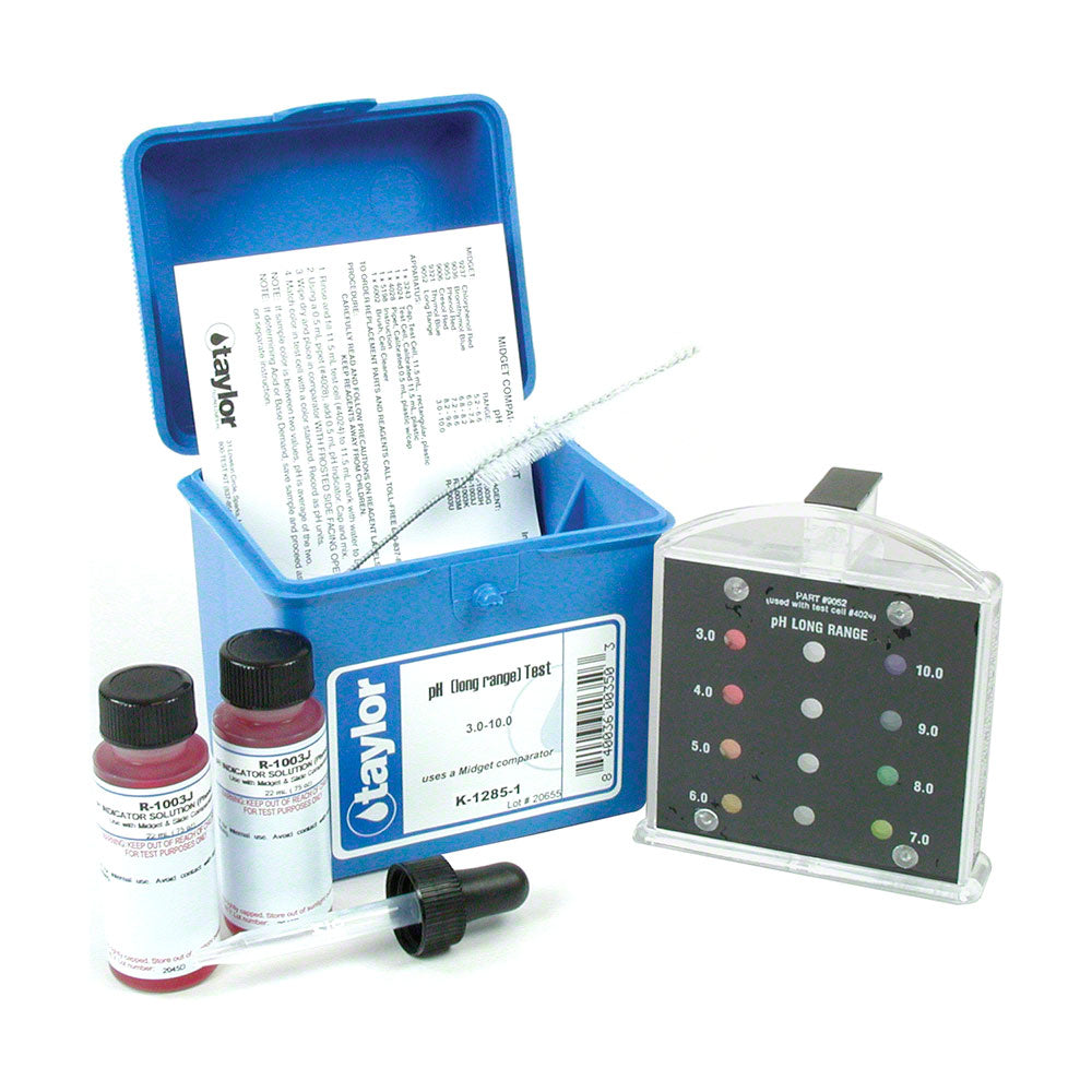 Taylor K-1285 Midget Comparator pH (Long Range) 3.0-10.0 Test Kit Parts