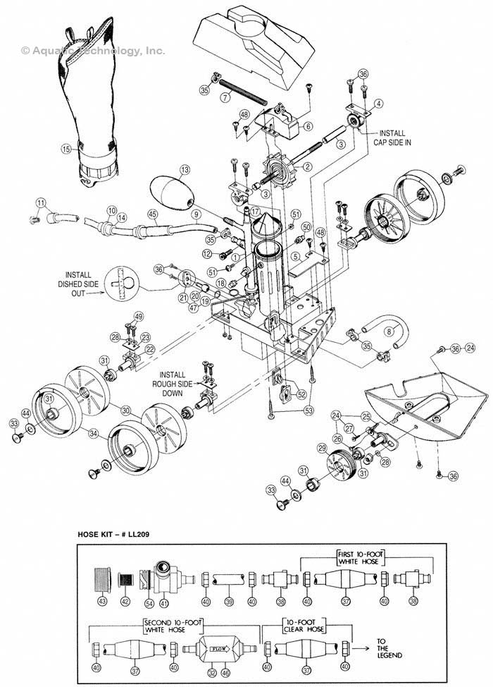 Pentair Letro Legend 3-Wheel Parts