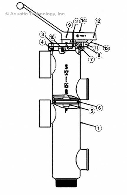 Sta-Rite Plastic Slide Valve WC212-134P and 14936-0000 Parts