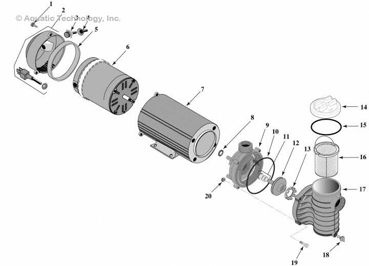 Sta-Rite ABG Series Pump with Canopy Parts