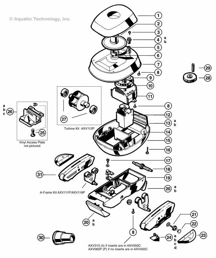 Hayward Pool Vac Plus Concrete, Desert, Vinyl Parts