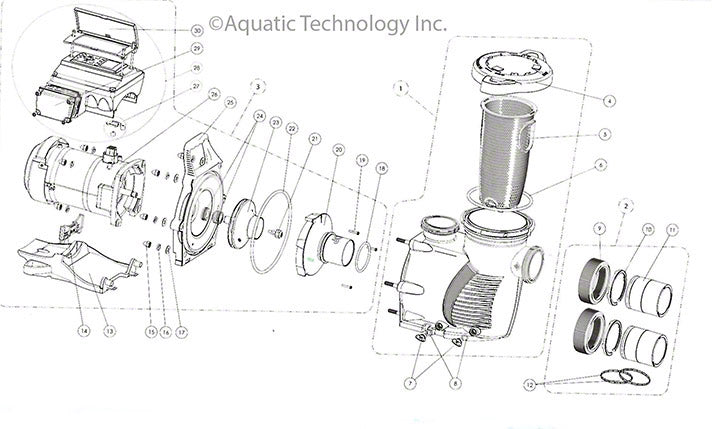 Pentair IntelliFloXF Variable Speed Pump Parts - Before August 2015
