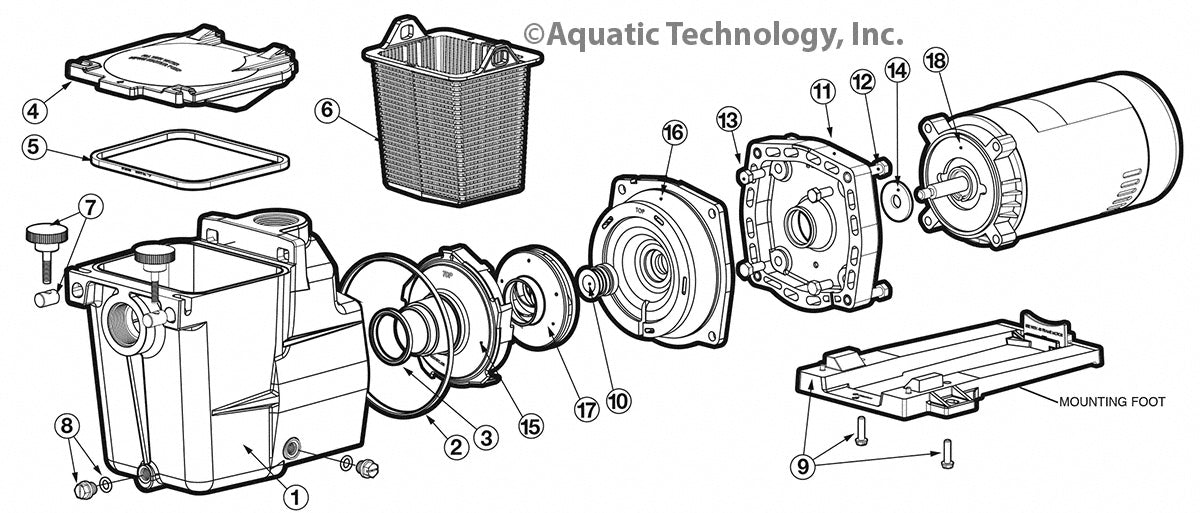 Hayward Super Pump SP1600X Pump Parts