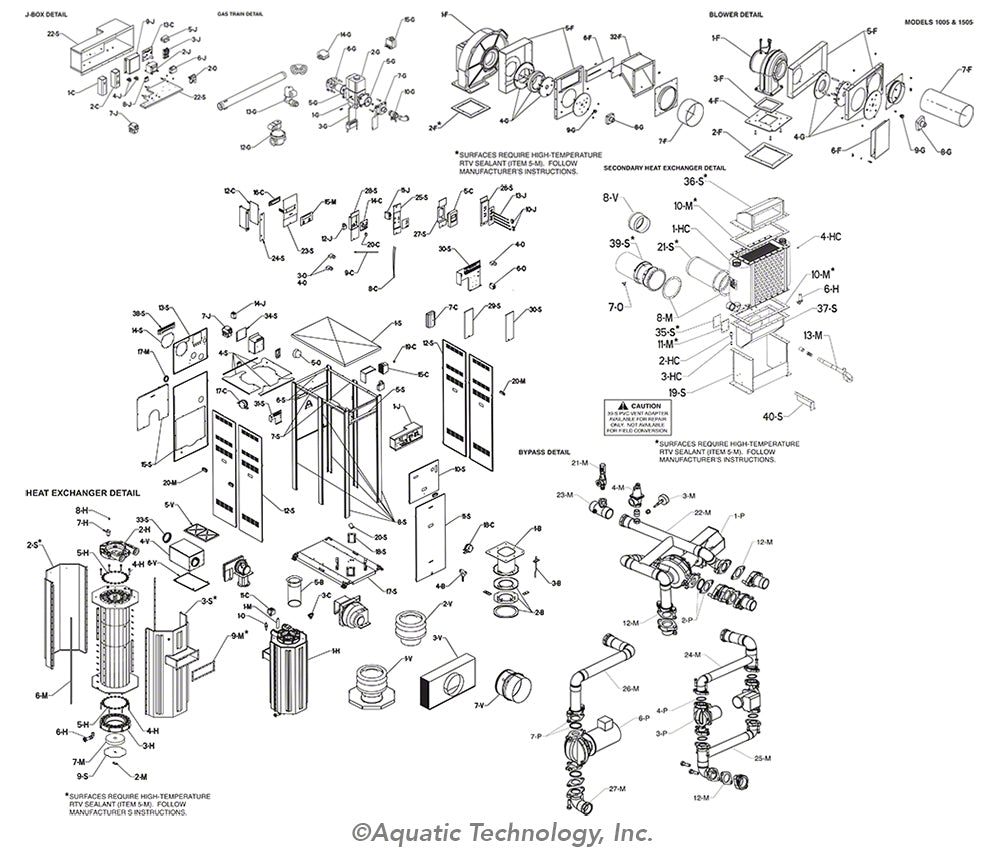 Raypak Xtherm H, Wh, P Cat Iv 1505 Parts