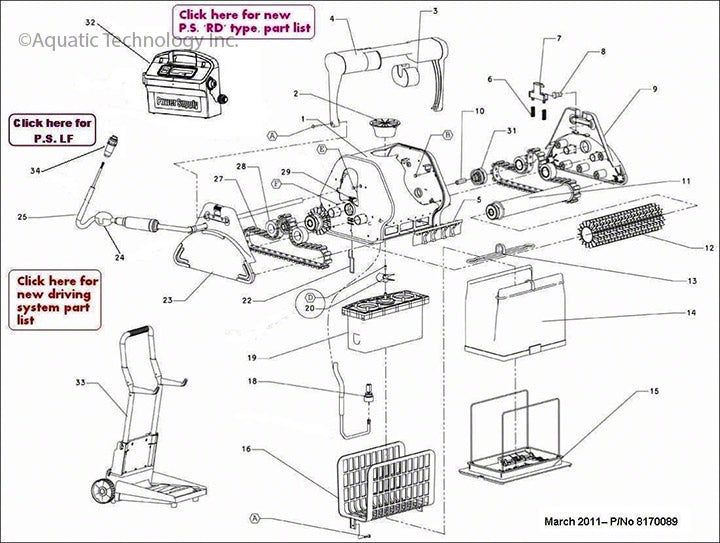 Dolphin Wave 50 Pool Cleaner Parts