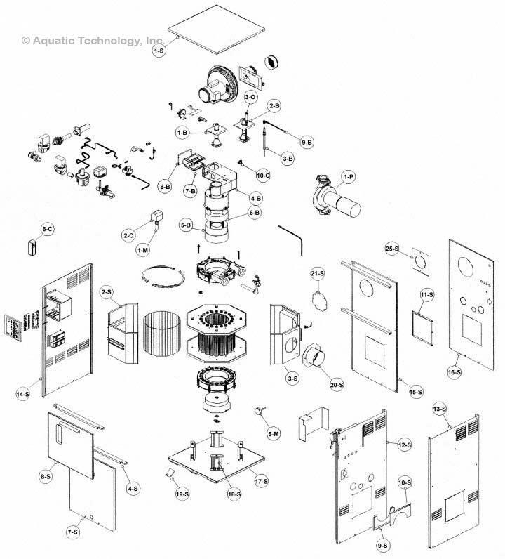 Raypak Commercial 500-1000 Advanced Design Boiler Heater Parts