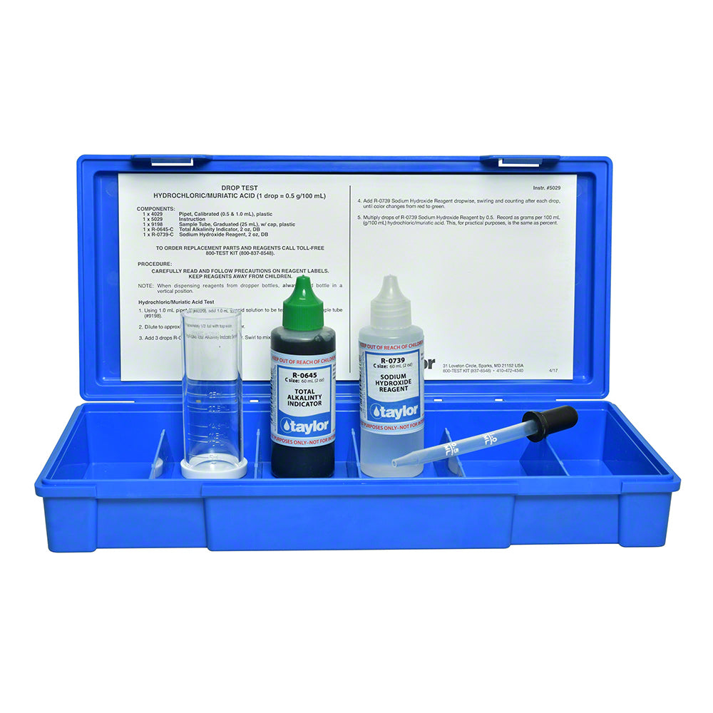 Taylor K-1547 Drop Test Acidity Muriatic Test Kit Parts