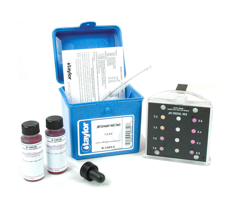 Taylor K-1285-6 Midget pH (Cresol Red) 7.2-8.6 Test Kit Parts
