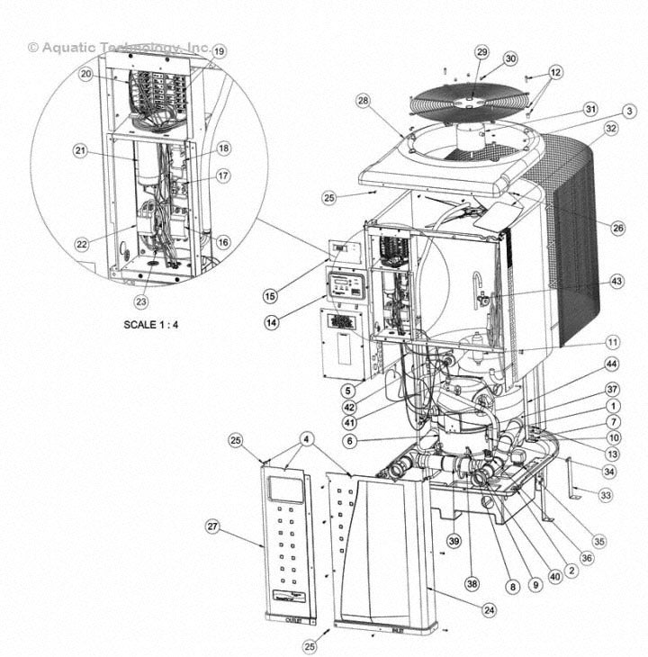 Pentair Thermaflo Heat Pump Titanium Models 4609XX Parts
