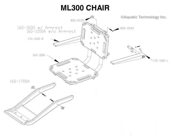 SR Smith ML300 Pool Lift Chair Parts