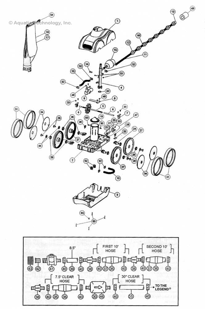 Pentair Kreepy Krauly Legend LL505G Parts