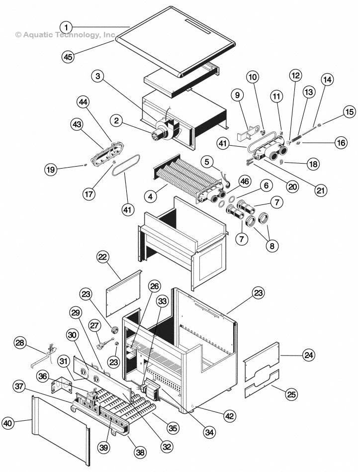Hayward H-Series Induced Draft Heater Parts (H250ID1, H300ID1, HD400FD1)