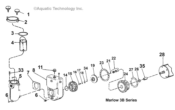Marlow 3B28 Series Pump Parts