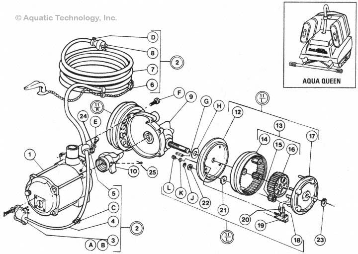 Aqua Vac Queen Powertrain Parts