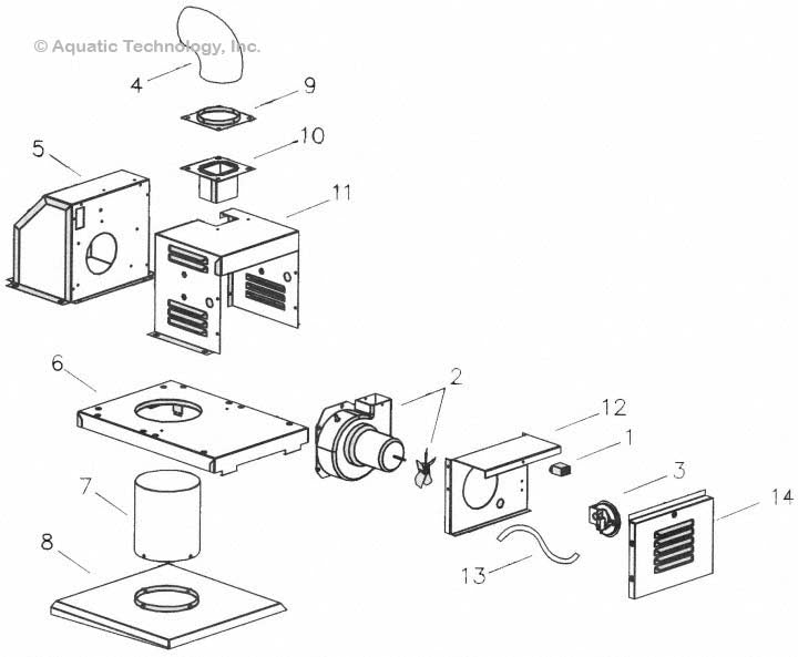 Raypak 206/406-207/407 Power Vent Parts