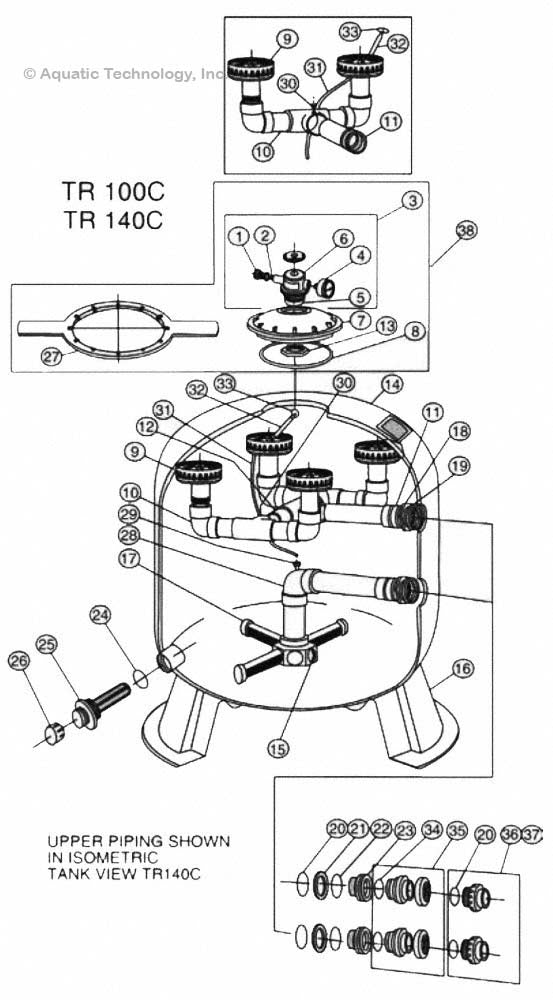 Pentair Triton TR100C and TR140C Filters Parts