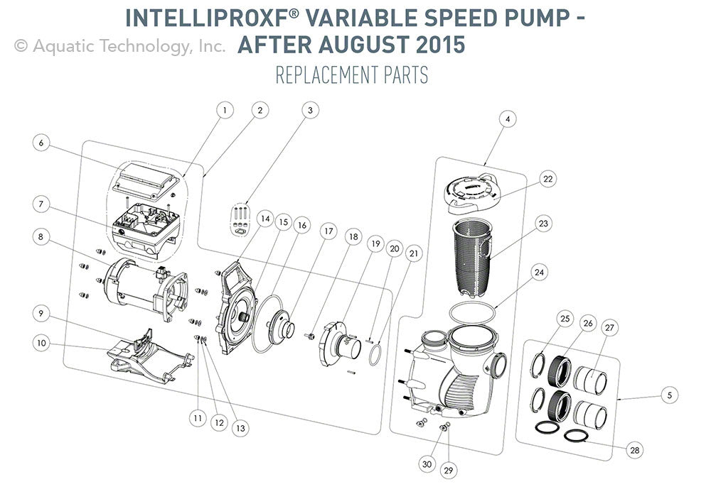 Sta-Rite IntelliProXF Variable Speed Pump Parts - After August 2015