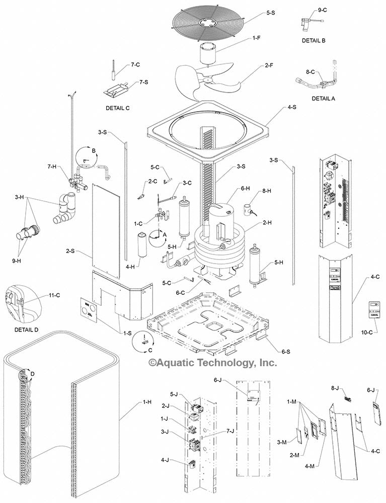 Raypak Commercial PS9350 Heat Pump Pool Heater Parts