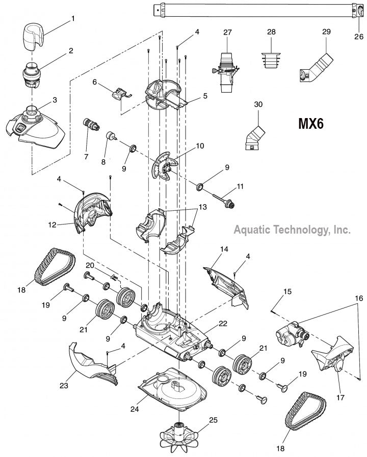 Zodiac MX6 Pool Cleaner Parts