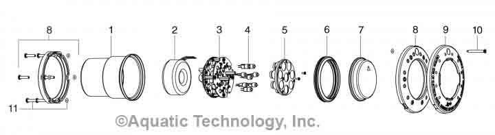 Jandy JandyColors Small Quartz Halogen Pool Light Parts