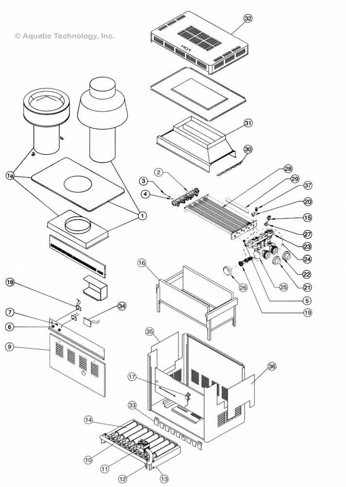Pentair Minimax CH Models 300-400 Heater Parts