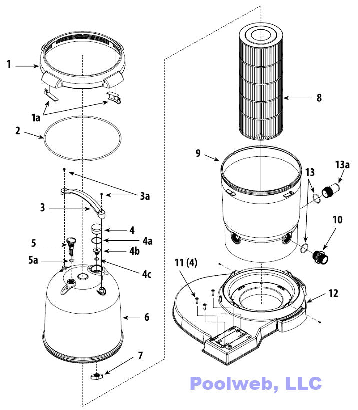 Waterway Clear Water II Filter Parts