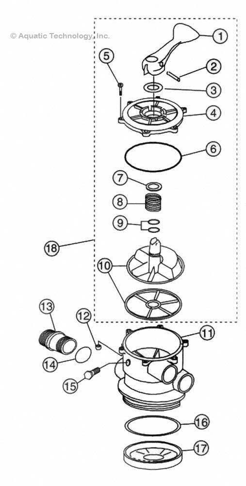Pentair Multi-Port Top Mount 5 and 8-Position Clamp-On Valve Parts