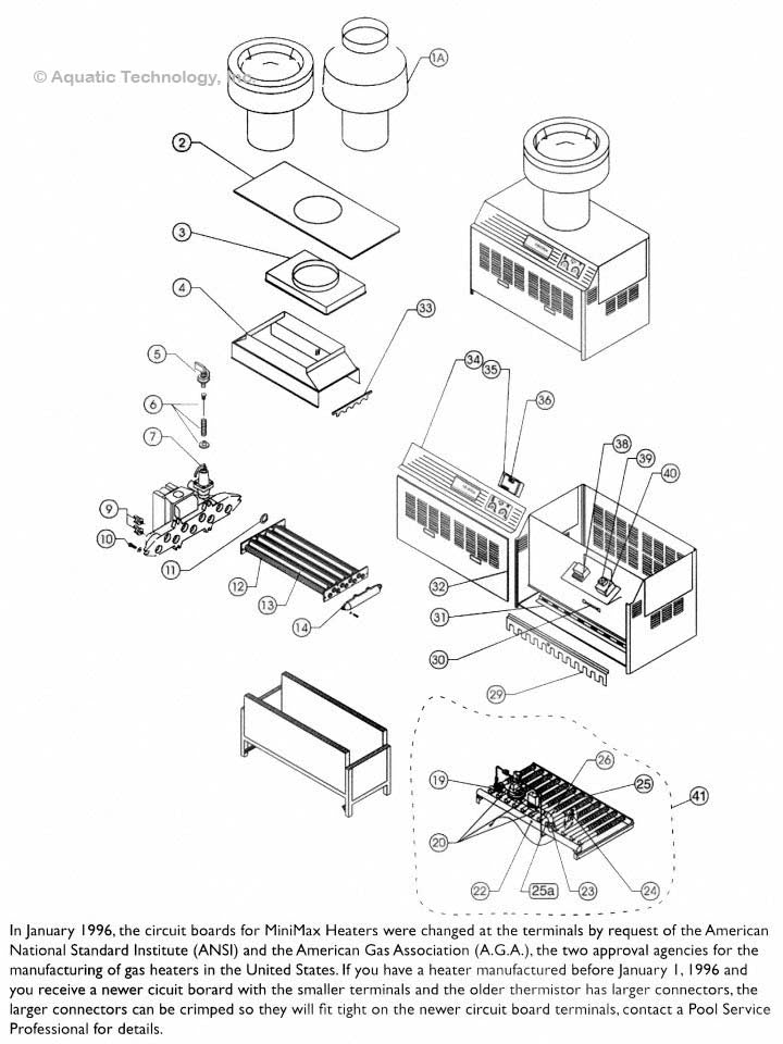 Pentair Minimax Commerical Heater Parts