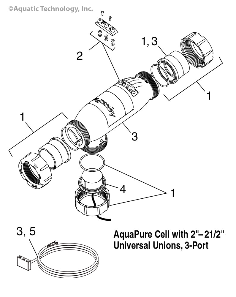 Jandy PureLink 3-Port Cell Parts