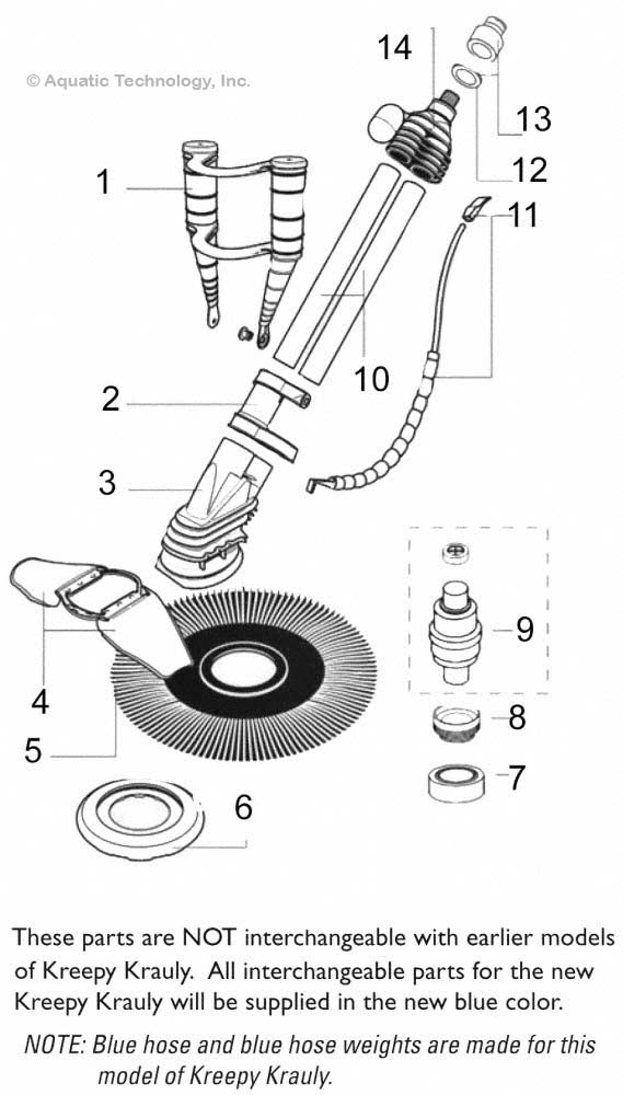 Pentair Kreepy Krauly 1994-1999 Parts