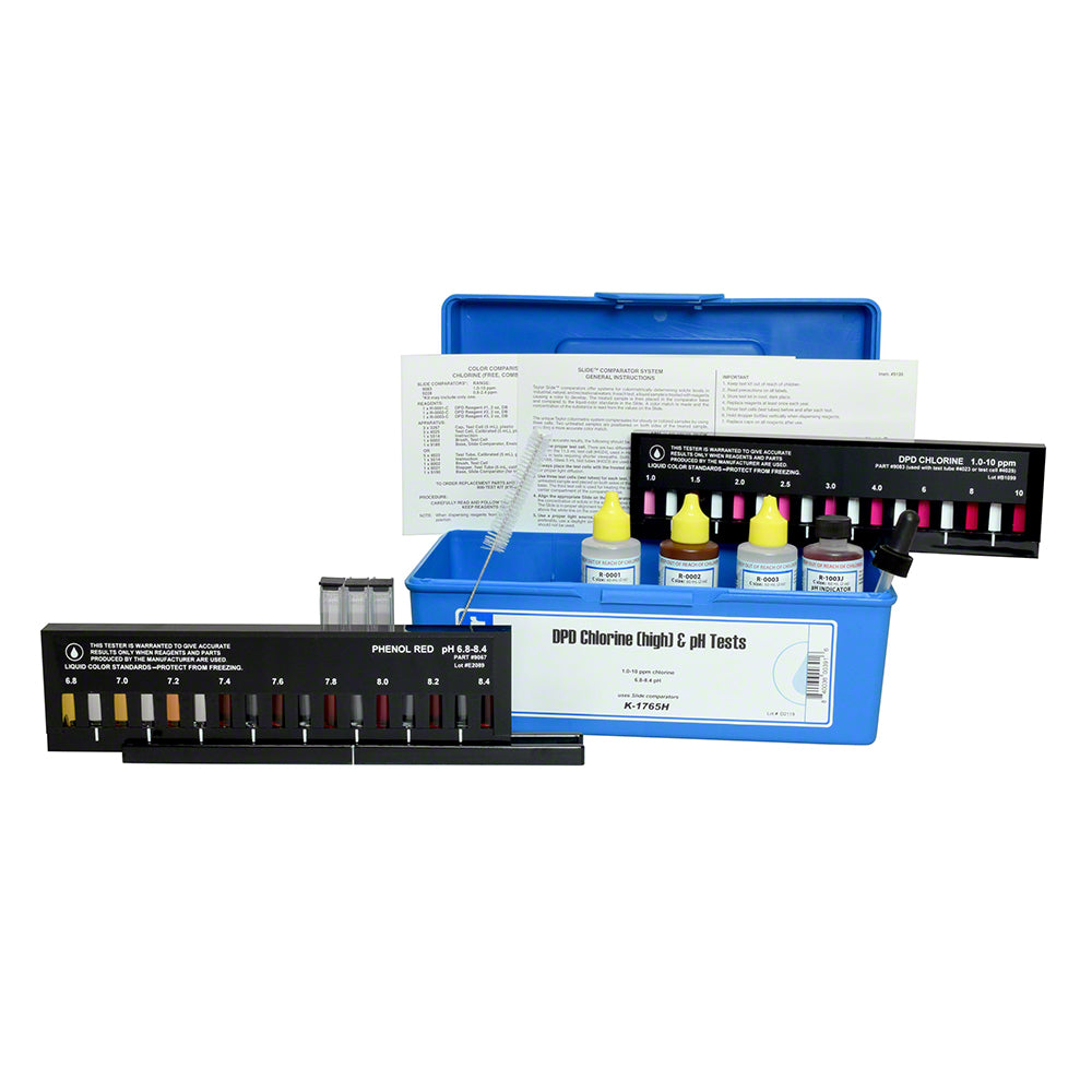 Taylor K-1765H Commercial Slides Chlorine High and pH Test Kit Parts