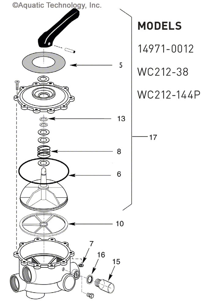Sta-Rite Multiport Side Mount 2 Inch Valve Plug and Gasket Kit Parts