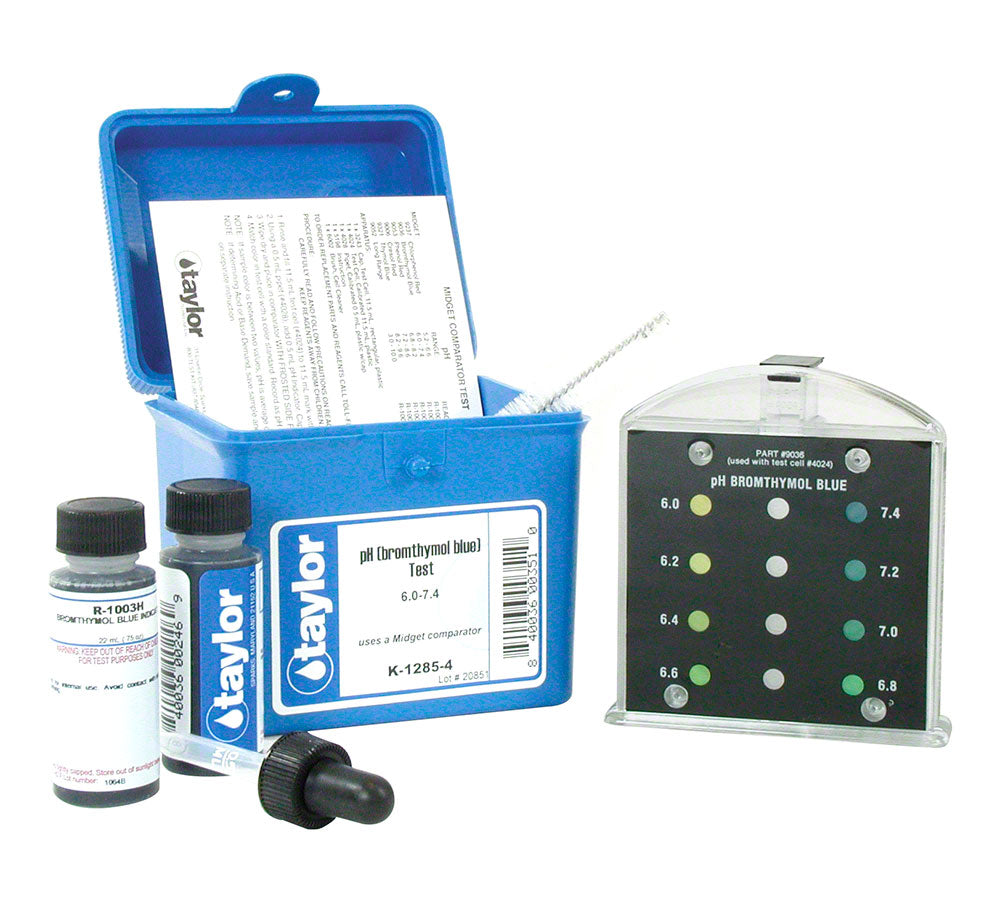 Taylor K-1285-4 Midget pH (Bromthymol Blue) 6.0-7.4 Test Kit Parts