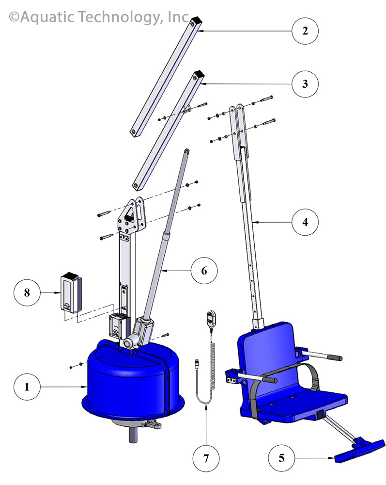 Aqua Creek Revolution Pool Lift Parts