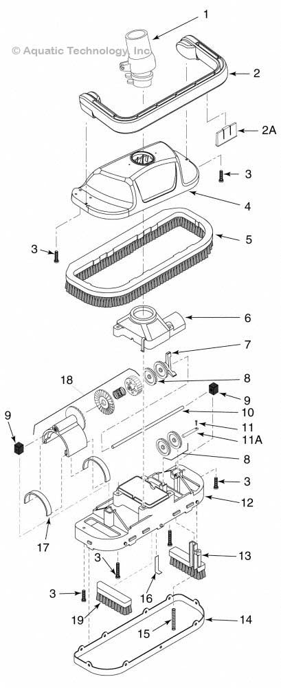 Pentair Kreepy Krauly Great White Inground Cleaner Parts