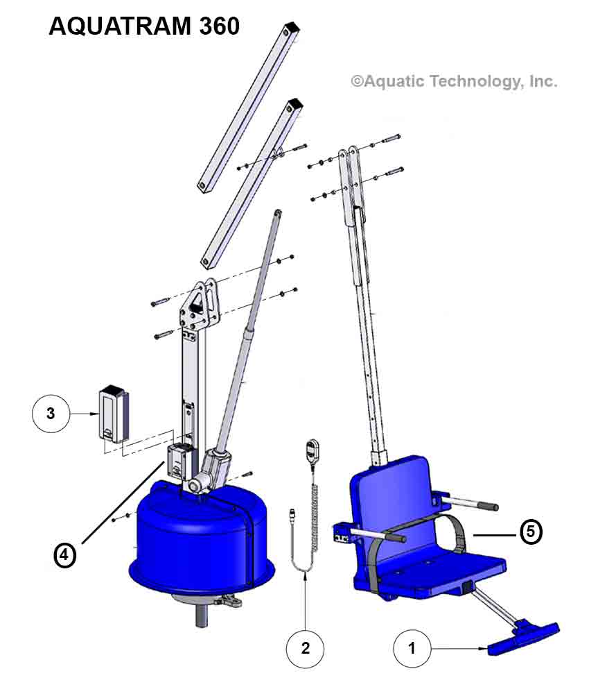 Pentair AquaTram 360 Pool Lift Parts