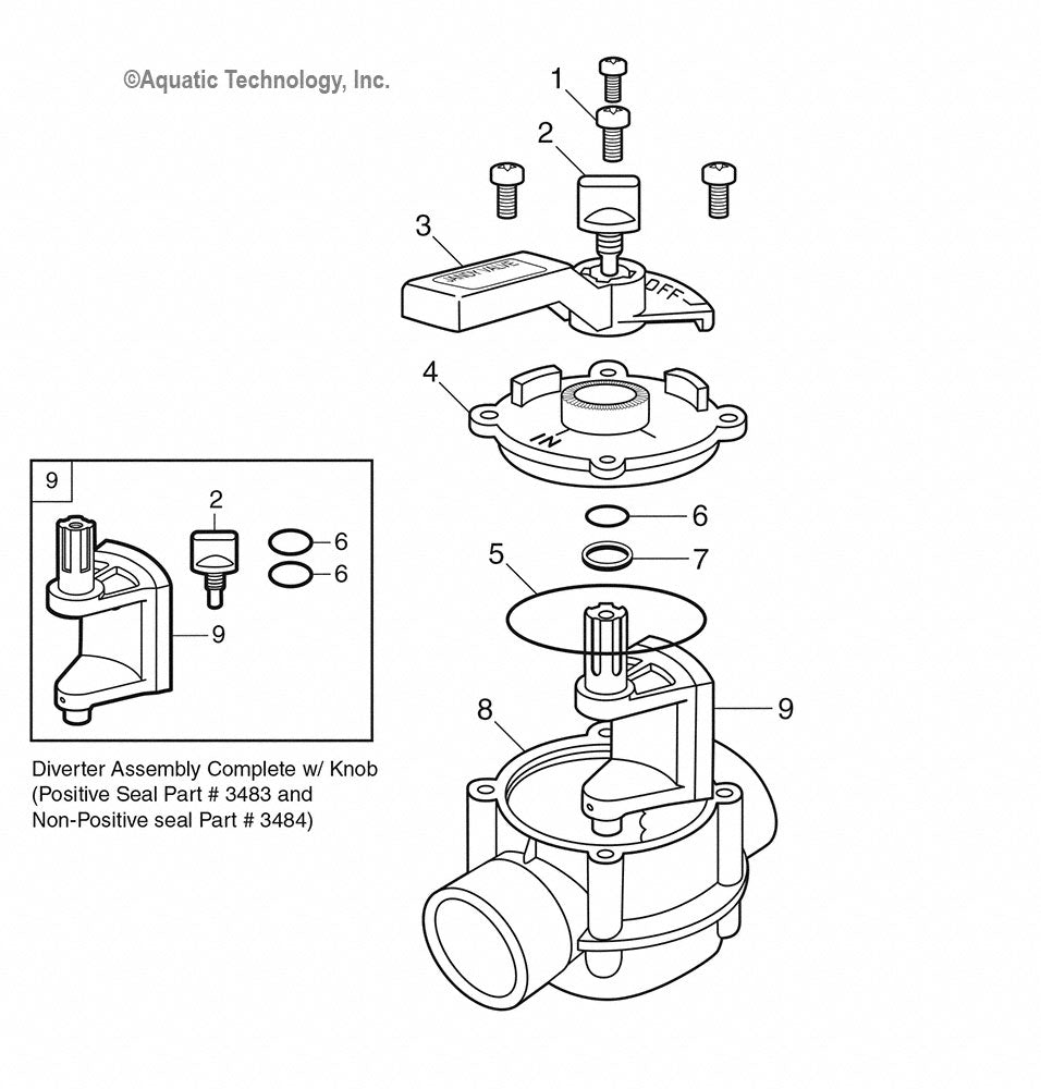Jandy Space Saver Diverter Valve 3406 3Port Replacement Parts