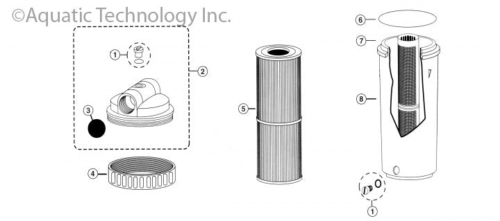 Jacuzzi CFR25 CFT25 Spa Filter Parts