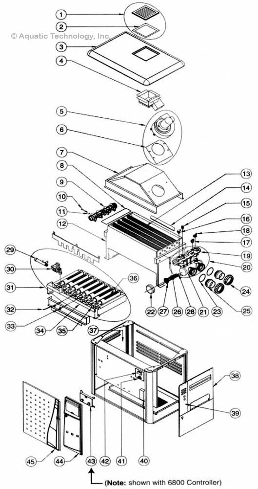 Pentair Minimax NT STD Heater With 6800 Controller Parts