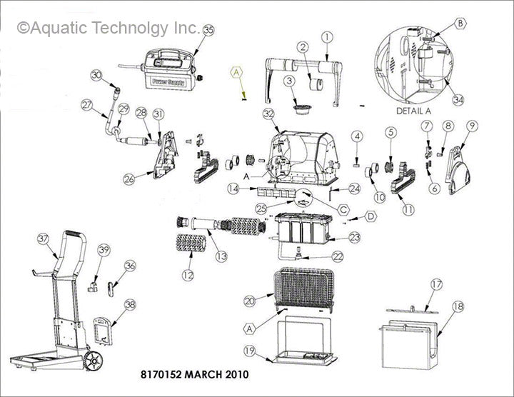 Dolphin 2002 Dynamic Cleaner Parts