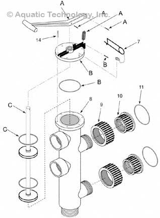 Sta-Rite Plastic Valve 14935-0300 and WC212-164P Parts