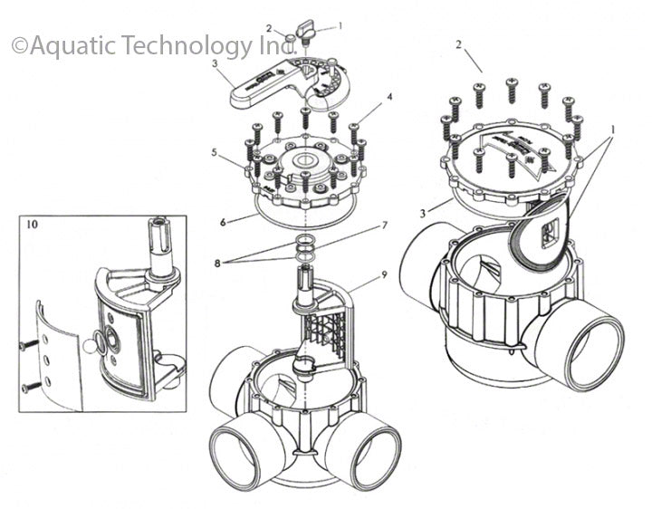 Pentair Diverter and Check Valves 2-1/2 and 3 Inch Parts