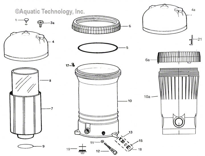 Jacuzzi D.E. Dirtbag Separation Tank Parts