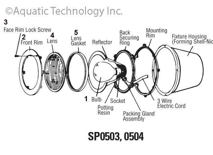 Hayward SP0503-SP0504 Light Parts