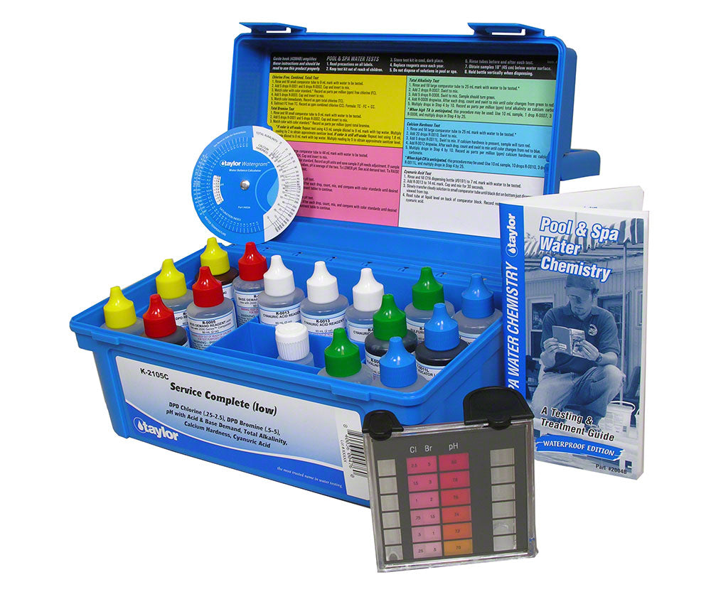 Taylor K-2105C 2000 DPD Service Complete Test Kit Alkalinity/Bromine-Chlorine LoRange Parts