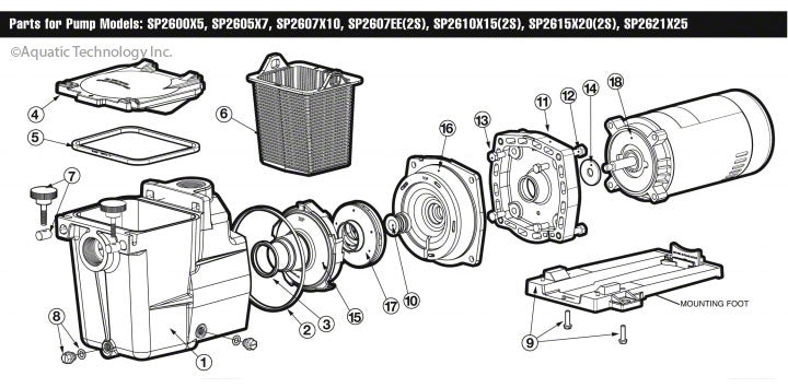 Hayward Super Pump SP2600X Pump Parts