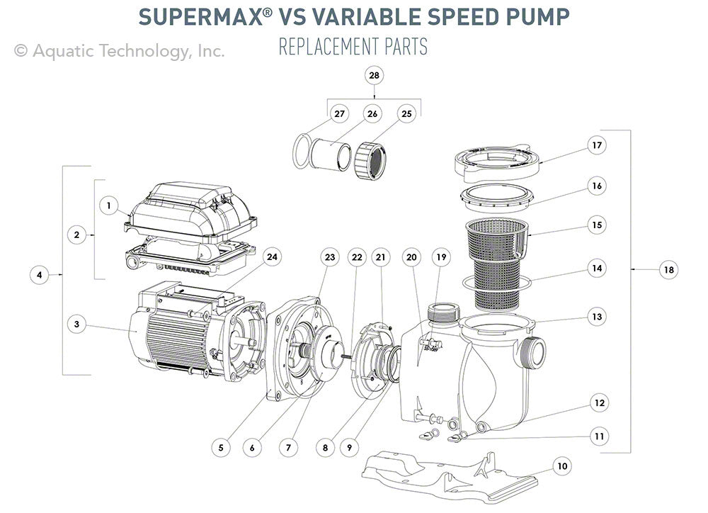 Pentair SuperMax VS Variable Speed Pump Parts