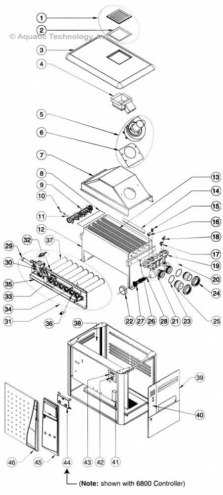 Pentair Minimax NT TSI Heater With 6800 Controller Parts