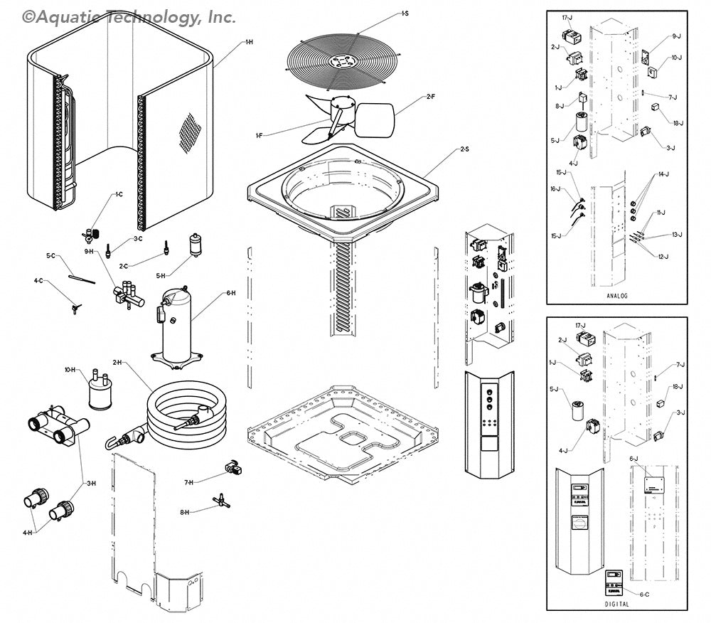 Raypak RHP 8300Ti Heat Pump Pool Heater Parts